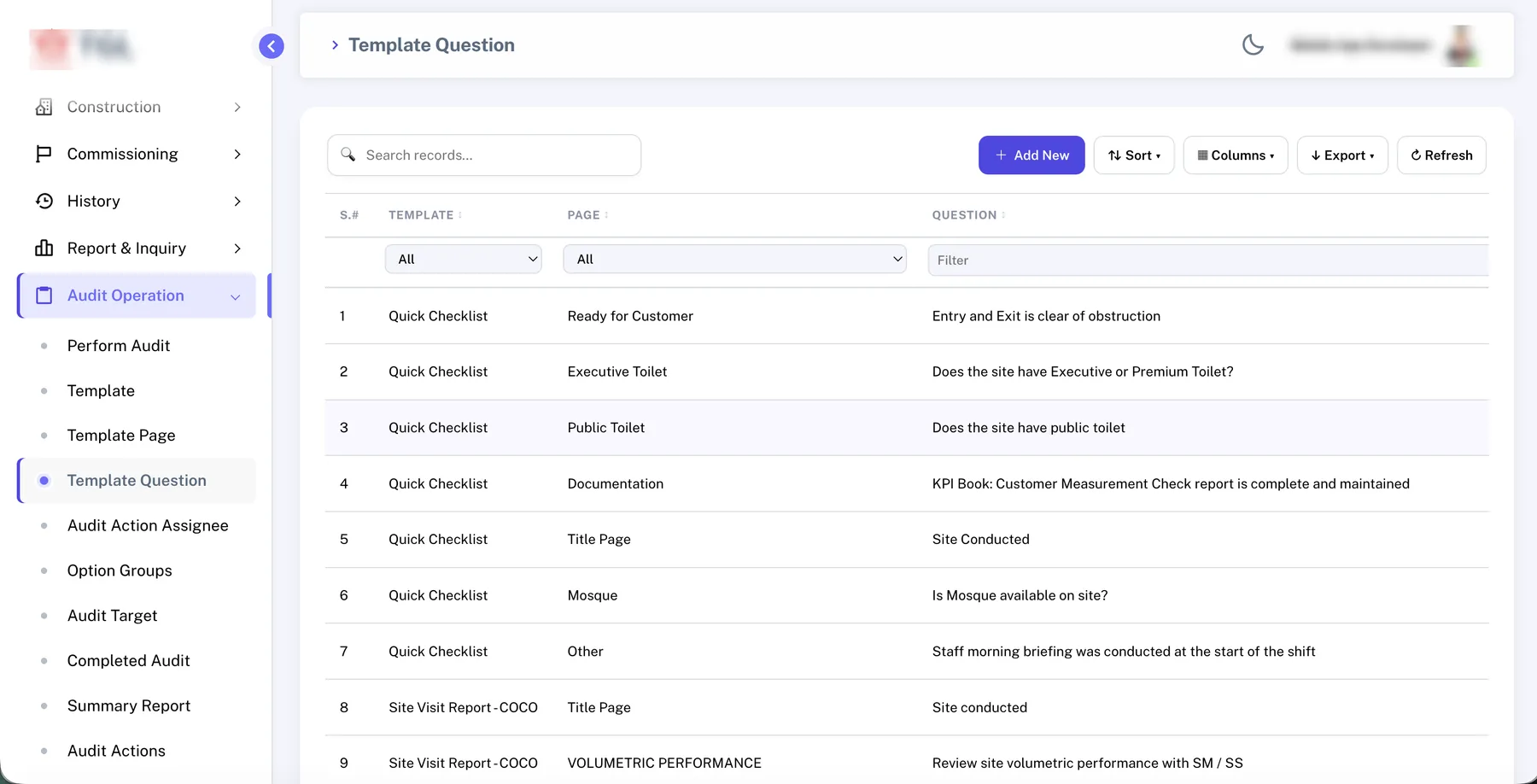 Template builder