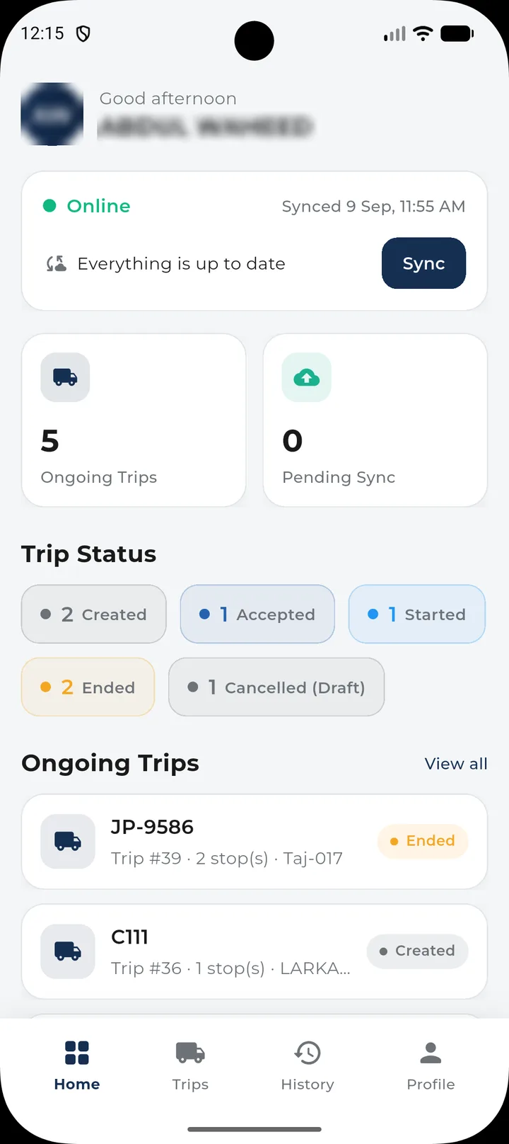 FleetFlow driver app